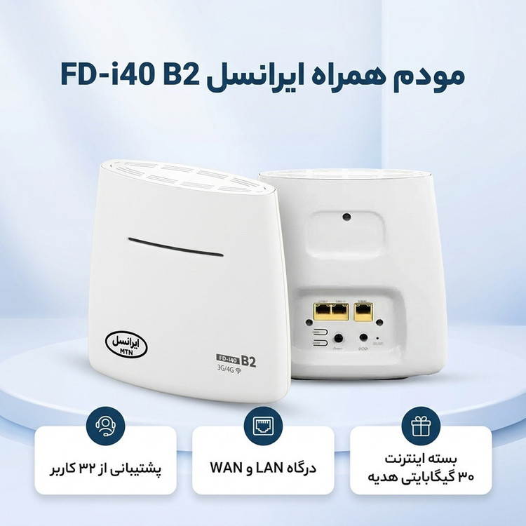 مودم ایرانسل مدل FD-i40 B2 آنلاک دائمی